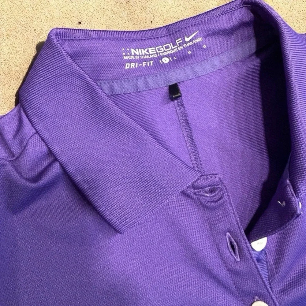 Women's Nike Golf Dri-FIT Purple Polo Shirt Size L The Players TPC‎ Sawgrass - Picture 4 of 9